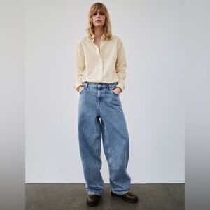 ZARA THE MID RISE LOOSE FIT JEAN